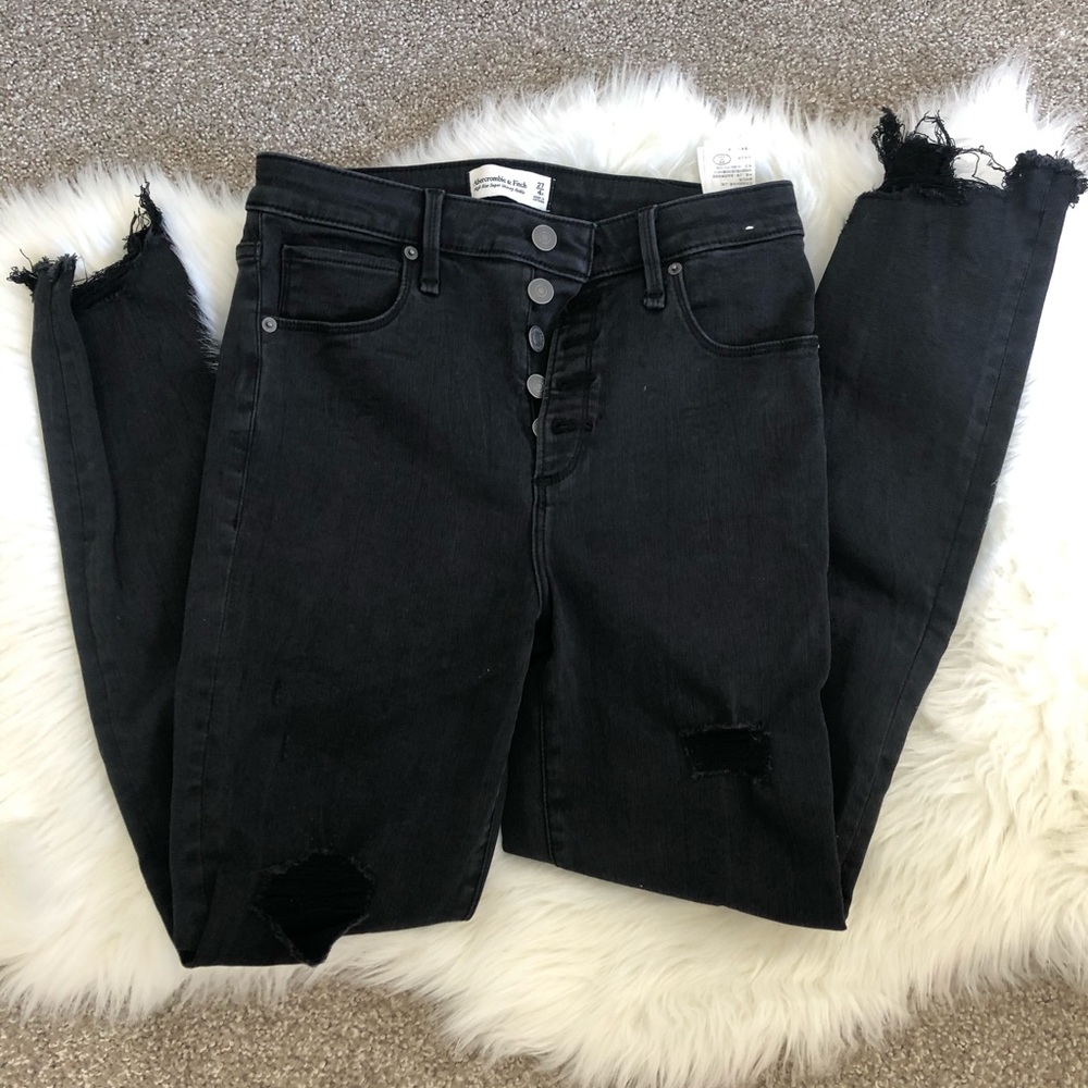 A&F High Rise Skinny Jeans